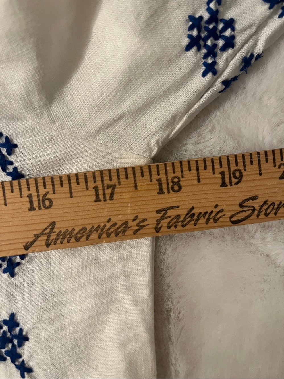 FARM Rio Cross-Stitch Blue and White Dress - Picture 11 of 16